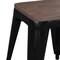 Flash Furniture 4 " Black Metal Stool with Wood Seat, PK4 ET-BT3503-18-BLK-WD-GG - alternate 5